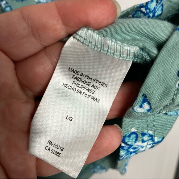 Lucky Brand Top Large Floral Square Neck Long Sleeve Boho Peasant Fall Casual - Picture 6 of 9